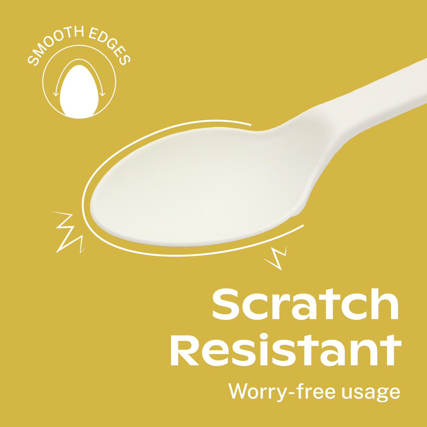 CORAL Ivory White 100% Compostable Spoons - 120 Heavy Duty No Plastic Spoons (6.5 inch) - Break Resistant with Smooth Edges, Ocean Friendly Alternative to Plastic Utensils - Biodegradable & Disposable Spoons for Parties, Weddings, Picnics, BBQs, Camping