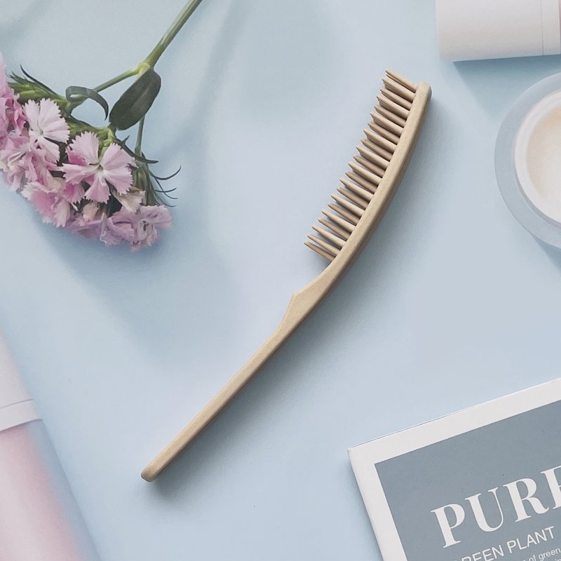 natural plastic-free disposable compostable sustainable hotel combs bpa-free styling professional hairdressing stylist health anti - static smooth bamboo hair comb - CHANYI Eco