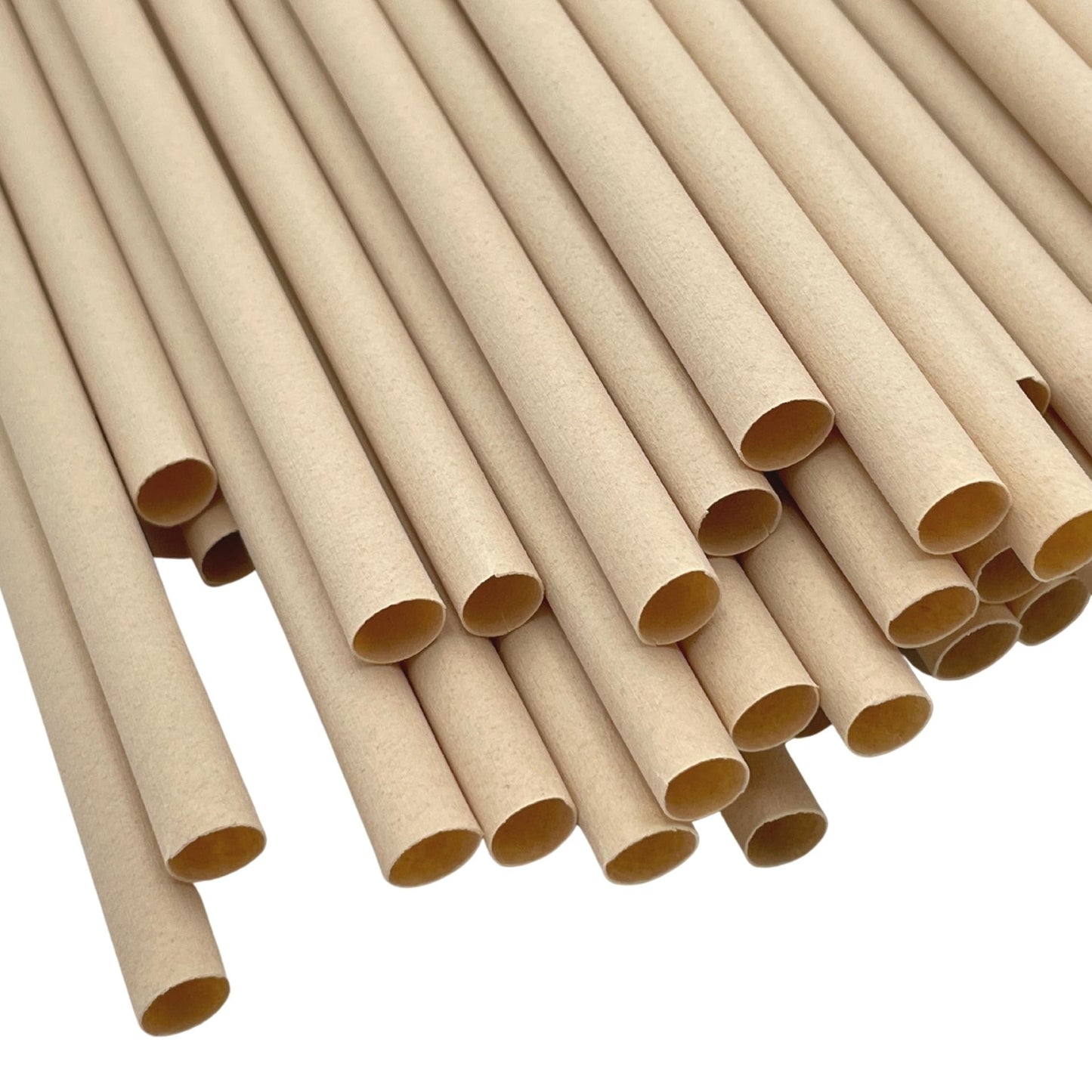 CORAL Bamboo Straws 8mm - 100% Compostable Plant-Based Bamboo Fiber, Durable, Eco Friendly, Biodegradable & Disposable, for Drinking