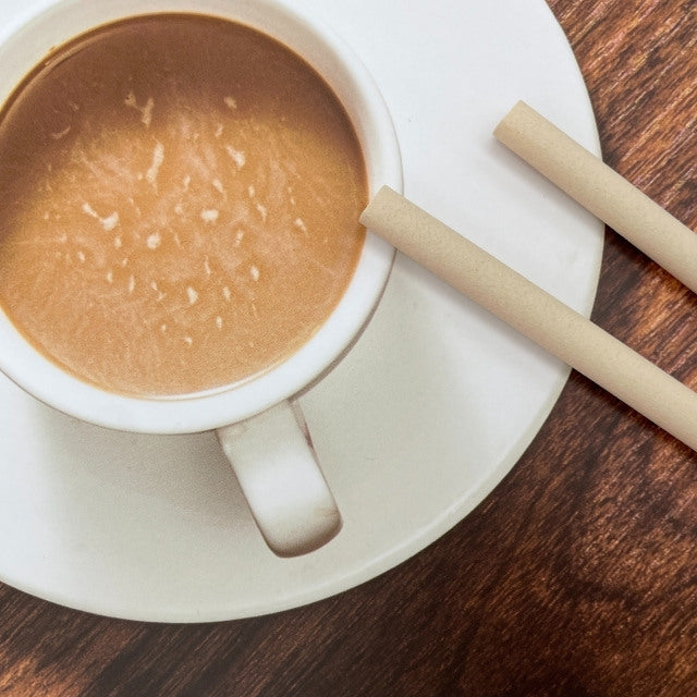 CORAL Bamboo Straws 6mm - 100% Compostable Plant-Based Bamboo Fiber, Durable, Eco Friendly, Biodegradable & Disposable, for Drinking