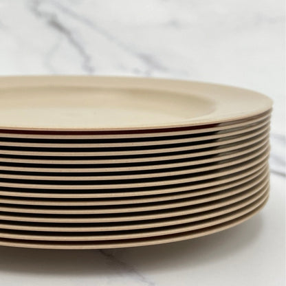 CORAL Bamboo Plates - 100% Compostable Plant-Based Bamboo Fiber, Durable, Eco Friendly, Biodegradable & Disposable, for Eating