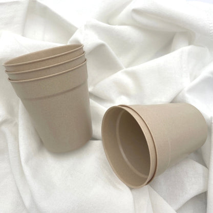 CORAL Bamboo Cups - 100% Compostable Plant-Based Bamboo Fiber, Durable, Eco Friendly, Biodegradable & Disposable, for Drinking