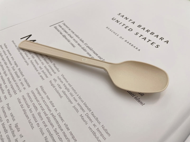 CHANYI Bamboo Fiber Spoon, Eco Friendly, Biodegradable, Compostable and Disposable Spoon